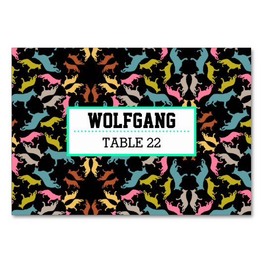 羊飼いの犬のテーブルカード テーブルナンバー (正面)