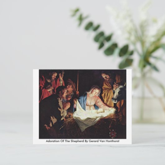 『羊飼いの礼拝』（ひつじかいのれいはい、英:Adoration Of The Shepherd）』  ポストカード (スタンド正面)