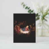 『羊飼いの礼拝』（ひつじかいのれいはい、Gerard van Honthorst作） ポストカード (スタンド正面)