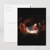 『羊飼いの礼拝』（ひつじかいのれいはい、Gerard van Honthorst作） ポストカード (正面/裏面)