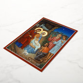 羊飼いの礼拝 箔招待状 (回転した状態)