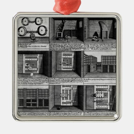 羊飼いの脱出の型枠のNewgateの刑務所 メタルオーナメント (正面)