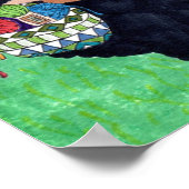 羊飼いの黒ひつじ 民俗アート ポスター (角)