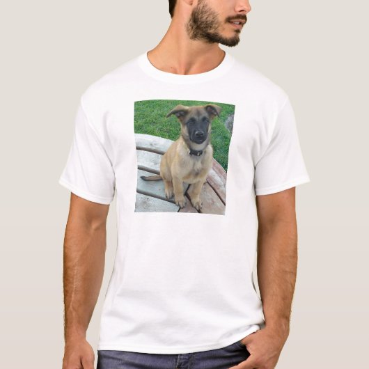 羊飼いのMalinoisベルギーの犬 Tシャツ (正面)