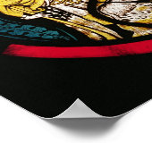 羊飼いへの受胎告知を描いたラウンドデル ポスター (角)