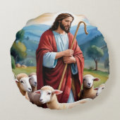 羊飼いイエス ラウンドクッション (裏面)