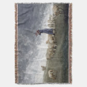 羊飼いテンディングシープウィンスローホームマー1878 スローブランケット (正面縦)