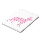 羊飼いピンクのがんリボン ノートパッド (回転)