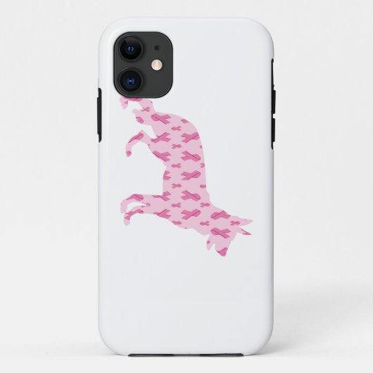 羊飼いピンクのがんリボン Case-Mate iPhoneケース (裏面)