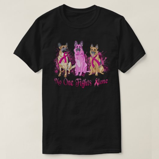羊飼いピンクリボン乳がん待ち Tシャツ (デザイン正面)