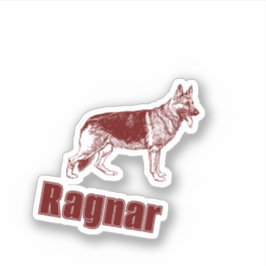 羊飼い犬の名前をカスタムするカットシール シール