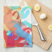 羊飼い犬 キッチンタオル (四つ折り)