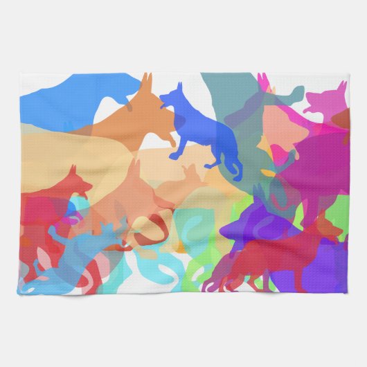 羊飼い犬 キッチンタオル (横)