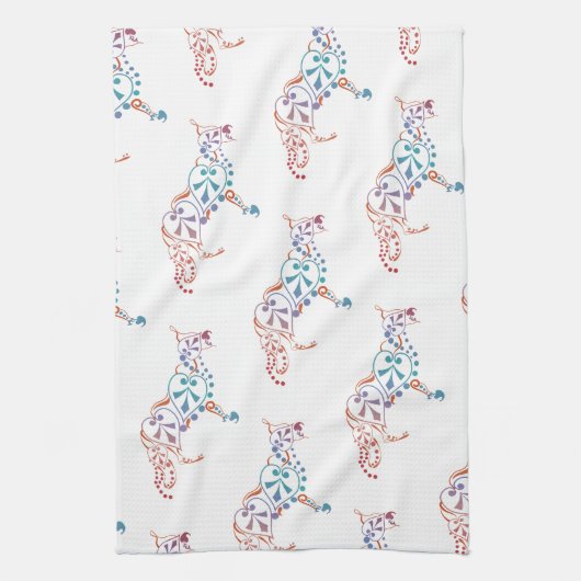 羊飼い犬 キッチンタオル (縦)