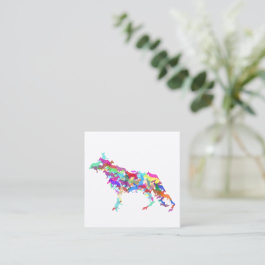 羊飼い犬 スクエア名刺 (スタンド正面)