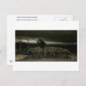 羊飼い羊の群れヴァンゴッホファインアート ポストカード (正面/裏面)