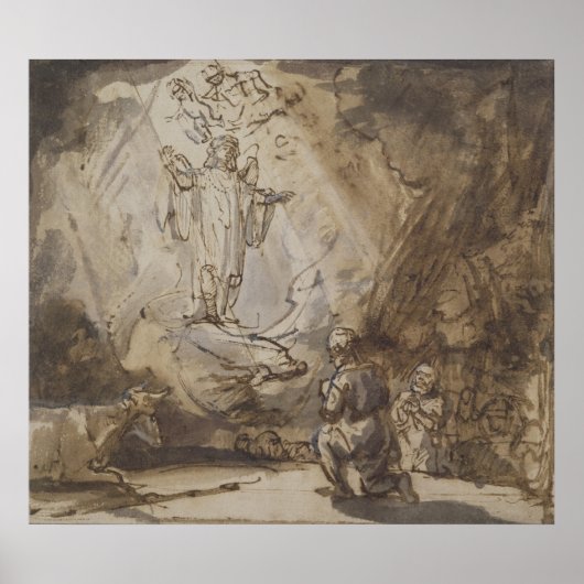 羊飼い達への受胎告知 ポスター (正面)