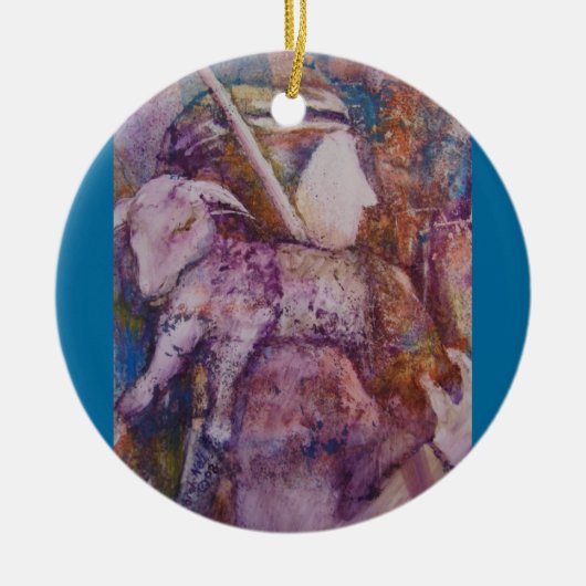 "羊飼い"のオーナメント セラミックオーナメント (正面)