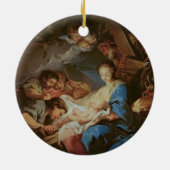 羊飼い(キャンバスの油)の崇敬2 セラミックオーナメント (裏面)