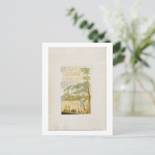 『羊飼い』、無垢の歌より第15版 ポストカード (スタンド正面)