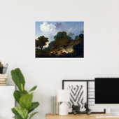 羊飼いby Fragonardの風景 ポスター (ホームオフィス)