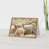 羊/ "ああ、見て、カメラ付き市のフォーク"/ユーモア カード (正面)