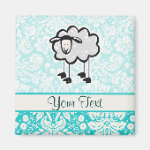 羊；かわいい マグネット (正面)