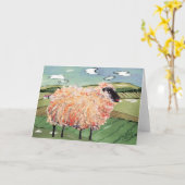 羊 カード (黄色い花)