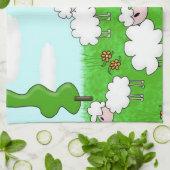 羊 キッチンタオル (折り畳み)