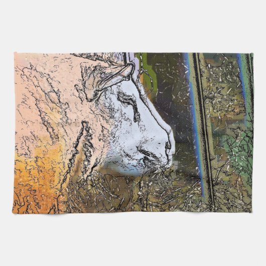 羊 キッチンタオル (横)