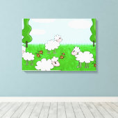 羊 キャンバスプリント (インサイチュ (ウッドフロア))