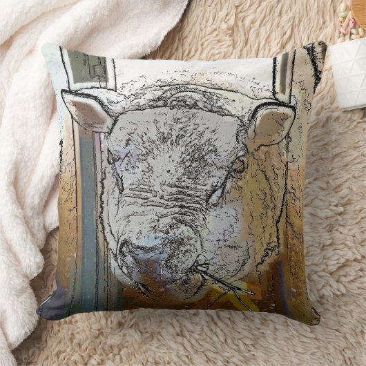 羊 クッション (ブランケット)