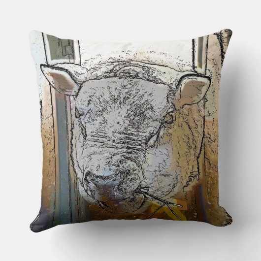 羊 クッション (裏面)