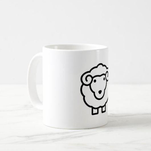 羊 コーヒーマグカップ (正面左)