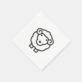 羊 スタンダードカクテルナプキン (角)