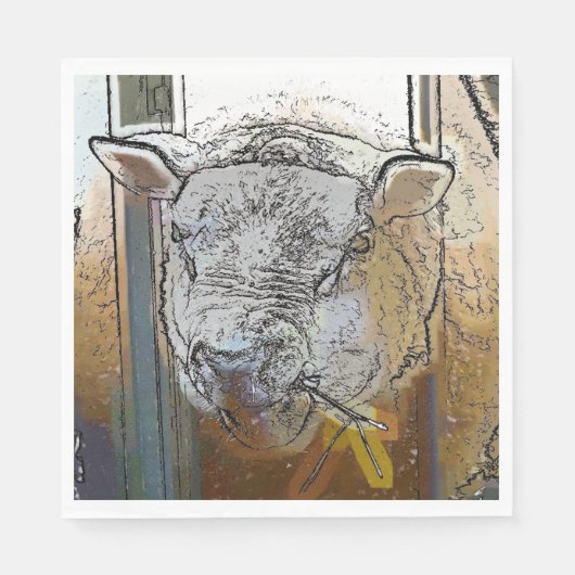 羊 スタンダードランチョンナプキン (正面)