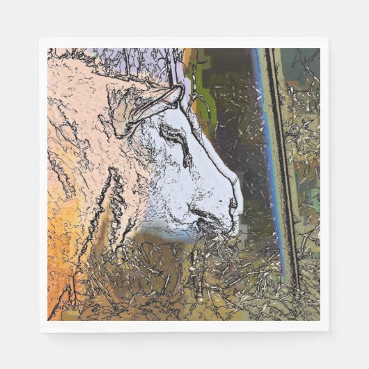 羊 スタンダードランチョンナプキン (正面)