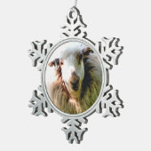 羊 スノーフレークピューターオーナメント (右)