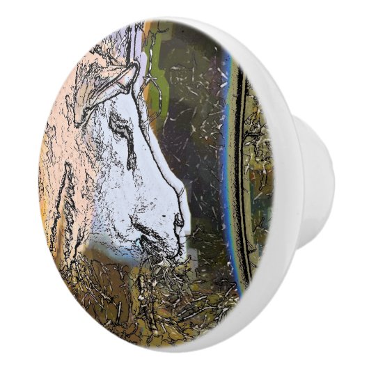 羊 セラミックノブ (右)