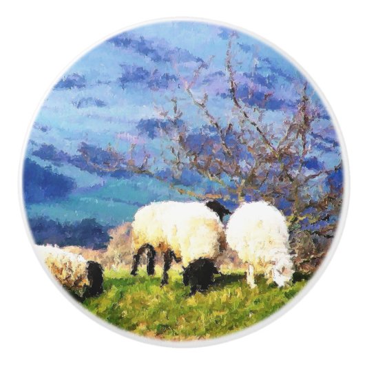 羊 セラミックノブ (正面)