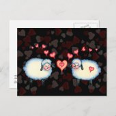 羊&ハートバイシャロンシャーペ ポストカード (正面/裏面)