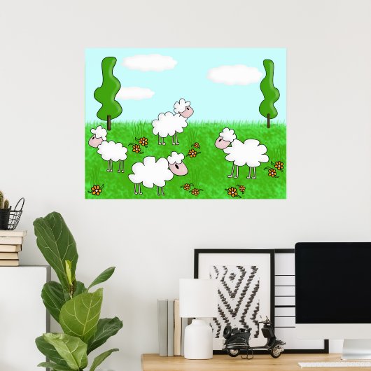 羊 ポスター (ホームオフィス)