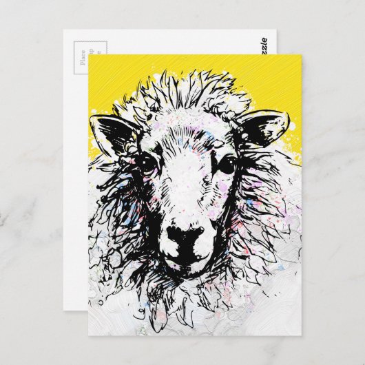 羊 ポストカード (正面/裏面)