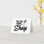 羊+ヤギ恋人ギフト：私はクール羊空白の カード (黄色い花)