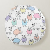 羊 ラウンドクッション (正面)