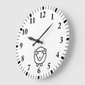 羊 ラージ壁時計 (傾斜)