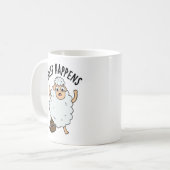 羊 便秘 おもしろ ダジャレ コーヒーマグカップ (正面左)