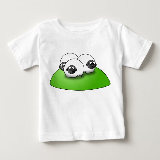 羊, 動物, 家畜 ベビーTシャツ (正面)