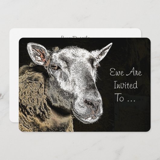羊 招待状 (正面/裏面)