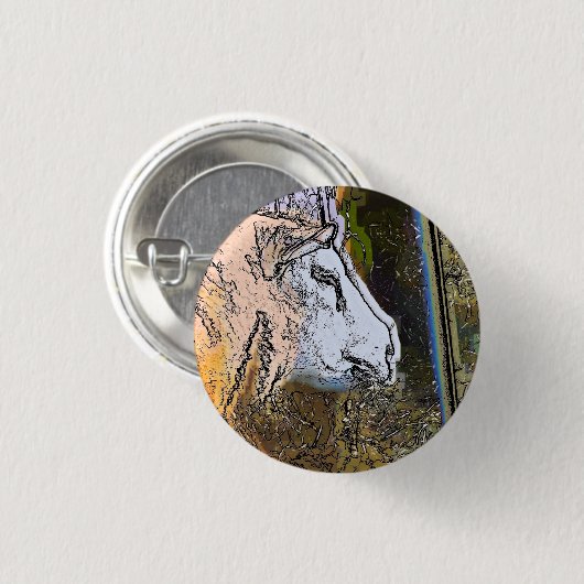 羊 缶バッジ (正面&裏面)